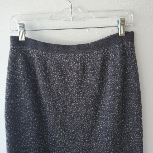 Vintage Studio Works Maxi Skirt Women's Medium Petite Gray Wool Blend - Picture 2 of 9